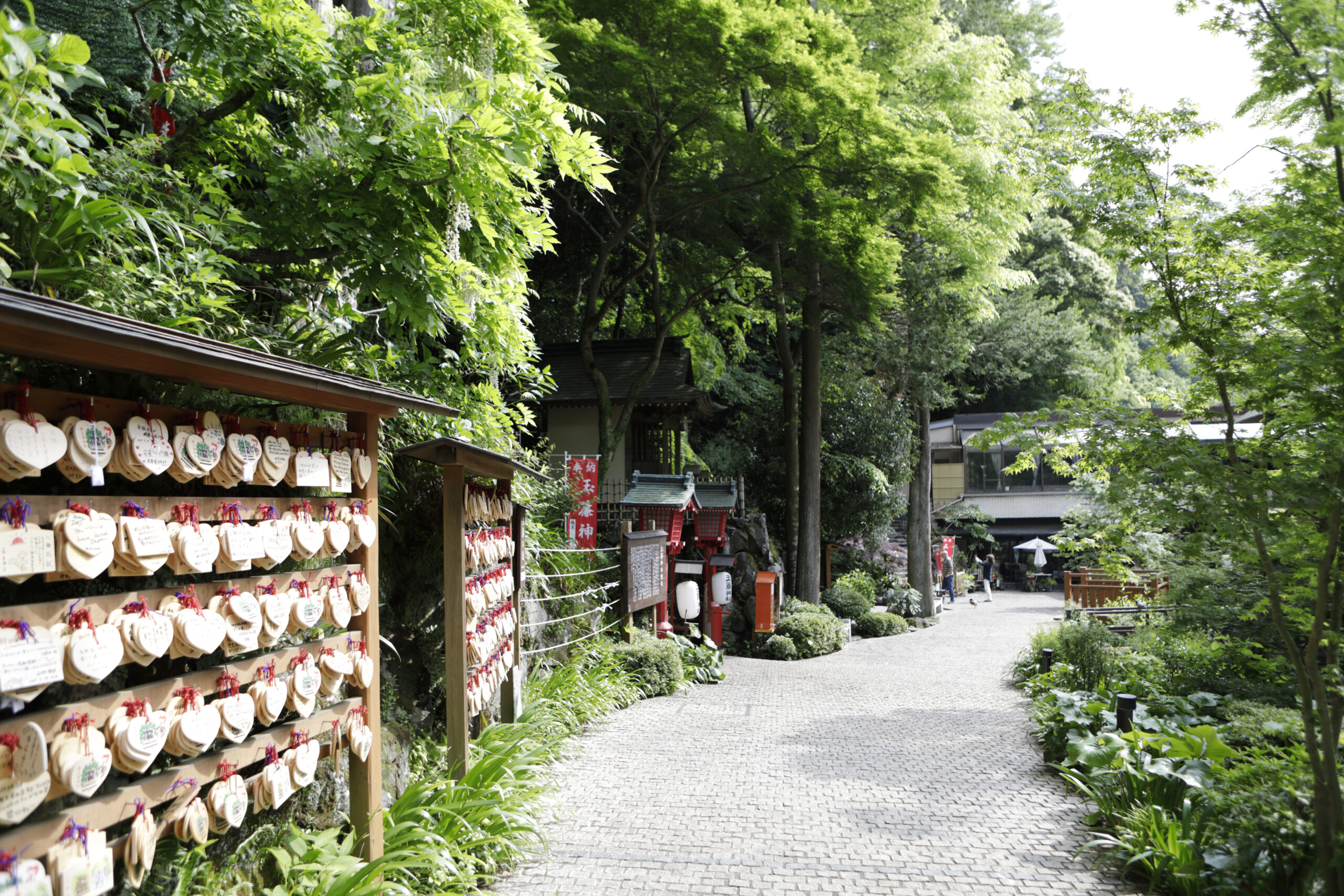 天成園の庭園を散策